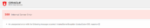 ords error 500